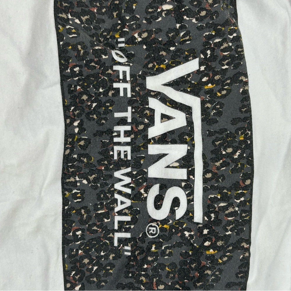 Vans White Long Sleeve with Black Logo